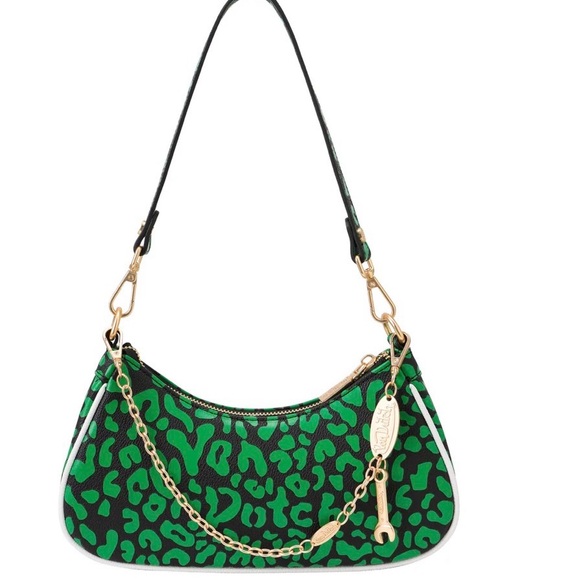 NWT Von Dutch Lime Green Cheetah 🐆 Shoulder Bag - Picture 6 of 9